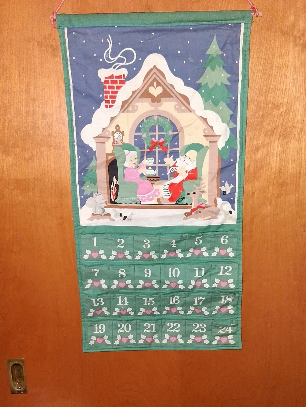 Vintage 1980s Avon Advent Calendar Countdown to Christmas Santa 1987